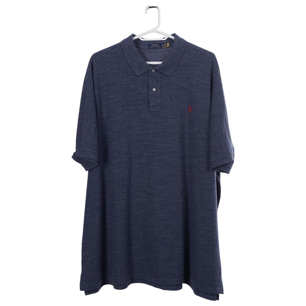 Polo Ralph Lauren Polo Shirt 5XB Blue 100% Cotton Pony Logo Short Sleeve Casual
